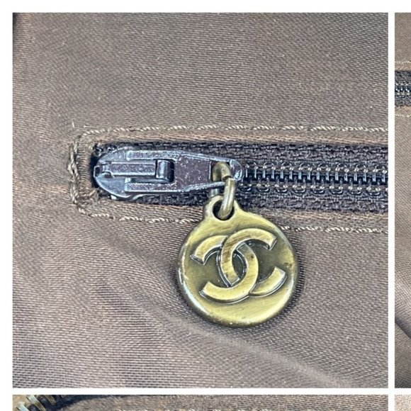 CHANEL Handbag tote CC suede brown - Picture 9 of 14